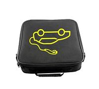 WOTEG Borsa per cavi di collegamento per batterie auto | Tessuto Oxford impermeabile per la conservazione di utensili auto, organizer per auto ignifugo per cavo di prolunga EV