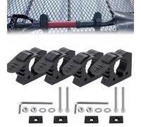 Wotendy 4 Pezzi Morsetto a Sgancio Rapido Morsetto in Gomma Antiscivolo per Strumenti di Diametro da 3-4 cm, Utilizzati su Fuoristrada, UTV, ATV, Camion, Barca, Treno, Nero