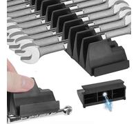 Wotendy Supporto Organizer Magnetico per Chiavi Inglesi, Adatto per 40 Chiavi, Staffa Della Chiave Inglese Organizer Porta, Rack Modulare per Chiavi Inglesi con Etichette Metriche e SAE, Nero