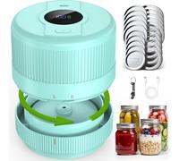 Wothfav Elctrtici Mason Jar Vacuum Sealer，Macchina Sottovuoto per Barattoli Vetro，Kit Sigillatore Sottovuoto Elettrico per Barattoli da Muratore，Conservazione e Fermentazione degli Alimenti-Verde