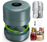 Wothfav Elctrtici Mason Jar Vacuum Sealer, Macchina Sottovuoto per Barattoli Vetro, Kit Sigillatore Sottovuoto Elettrico per Barattoli da Muratore, Conservazione e Fermentazione degli Alimenti-Grigio