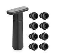 WOTOR Pompa sottovuoto per vino, con 8 tappi, tappo e conservante, riutilizzabile, mantiene fresco, accessorio ideale come regalo (manico piatto)