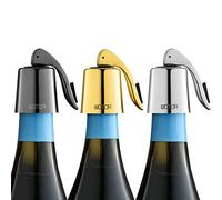 WOTOR Tappi bottiglie vino in acciaio inox, Tappo per vino con guarnizione in silicone, riutilizzabile accessori vino, a prova di perdite, per mantenere il vino fresco, confezione da 3 (Set di colori)