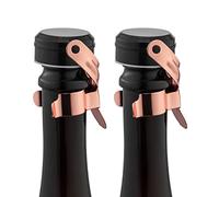 WOTOR tappo per spumante, tappi bottiglie vino, a prova di perdite, Mantieni fresco, riutilizzabile accessori vino, Adatto per vino rosso, champagne, prosecco, vino frizzante (oro rosa, 2 pezzi)