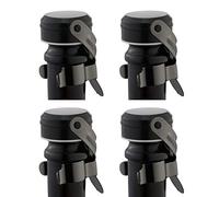 WOTOR tappo per spumante, tappi bottiglie vino, a prova di perdite, Mantieni fresco, riutilizzabile accessori vino, Adatto per vino rosso, champagne, prosecco, vino frizzante (nero, 4 pezzi)
