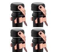 WOTOR tappo per spumante, tappi bottiglie vino, a prova di perdite, Mantieni fresco, riutilizzabile accessori vino, Adatto per vino rosso, champagne, prosecco, vino frizzante (oro rosa, 4 pezzi)
