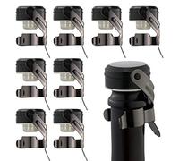 WOTOR tappo per spumante, tappi bottiglie vino, a prova di perdite, Mantieni fresco, riutilizzabile accessori vino, Adatto per vino rosso, champagne, prosecco, vino frizzante (nero, 8 pezzi)