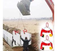 WOTZOV 2 Morsetti di Sollevamento per Granito - capacità 716 libbre, Gomma Antiscivolo, Apertura Regolabile da 2 a 12 Pollici per Il Sollevamento Sicuro di lastre di p，L (Opening 10 30 cm)