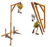 WOTZOV Argano autobloccante e Staffa per Installazione A/C, Sollevatore per Macchine di Sollevamento per impieghi gravosi, Utensili per demolizione ad Alta Quota -，3ph Brackets+10m Winch