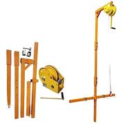 WOTZOV Argano autobloccante e Staffa per Installazione di condizionatori d'Aria, Macchina di Sollevamento per impieghi gravosi, Strumenti di demolizione ad Alta Quota,，5ph Brackets+10m Winch