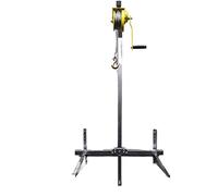 WOTZOV Argano Manuale zincato da 15 m - Attrezzo per Gru Pieghevole autobloccante per Installazione di condizionatori d'Aria - Attrezzatura di Sollevamento Durevole PE，15m