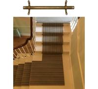 WOTZOV Aste per tappeti per Scale Aste per tappeti per Scale, Kit di Tubi per tappeti per Scale in Ottone, aste scorrevoli fisse Rotonde per Scale per uffici, musei, t,1pcs 50cm/19.7in/1.6ft
