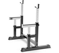 WOTZOV Attrezzatura per l'allenamento della Forza Squat Rack Home Sport Rack per bilanciere Squat Stand Rack per Panca Piana Rack per Squat Regolabile Bilanciere Multifunzione