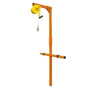 WOTZOV Attrezzo di Sollevamento per condizionatori d'Aria per impieghi gravosi con argano Manuale autobloccante e Staffa di Supporto per unità da 3 HP/5 HP - 25 M, cap，3hp Bracket+10m 1200lbs Winch