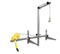 WOTZOV Attrezzo per Gru di Sollevamento per l'installazione di condizionatori d'Aria - Paranco Manuale con Staffa Pieghevole per unità Esterne - Attrezzatura di suppor，3ph Folding Side+15m Winch