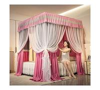 WOTZOV Baldacchino per Letto Baldacchino per Letto da 1,8 m/6 Piedi, Tenda da Letto con Supporto a 4 Pali, zanzariera in Rete e Tessuto ombreggiante, Facile da installare,Style 1 1.8x2.2x2m