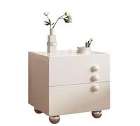 WOTZOV Comodini da camera da letto in stile crema, comodino in legno massello, mobiletto minimalista italiano per camera da letto, comodino semplice, piccolo mobiletto, comodini，B 50/40/48