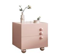 WOTZOV Comodini da camera da letto in stile crema, comodino in legno massello, mobiletto minimalista italiano per camera da letto, comodino semplice, piccolo mobiletto, comodini，A 50/40/48