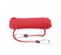 WOTZOV Corda da Arrampicata Corda da Arrampicata per Esterni Rossa, Diametro 10 mm-14 mm Corda di Sicurezza ad Alta Resistenza Corda in Nylon Intrecciato, Lunghezza 10 m-100 m C,12mm 20m