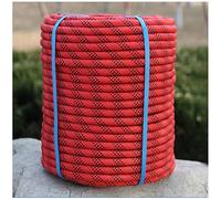 WOTZOV Corda da Arrampicata Rossa 8 mm/10 mm/12 mm/14 mm/16 mm Corda da Arrampicata statica, Corda di Sicurezza in Nylon, Arrampicata sugli Alberi, Arrampicata su Ghiaccio, Cord,Red 16mm 20M