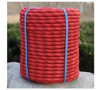 WOTZOV Corda da Arrampicata Rossa da 10 mm/12 mm/14 mm/16 mm, Corda da Arrampicata per Esterni, Corda da Discesa in Corda Doppia per Avventure in Montagna, Corda elettrostatica,14mm 120m