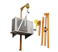 WOTZOV Kit di Attrezzi per Il Sollevamento di unità A/C per impieghi gravosi - Paranco con Struttura in Acciaio con puleggia di Sospensione Speciale, funi da 10 m per