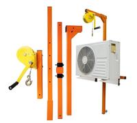 WOTZOV Kit di Attrezzi per l'installazione di condizionatori d'Aria per impieghi gravosi - Argano Manuale da 330 libbre con Fune da 20 m - Ideale per l'installazione d，30M/98Feet