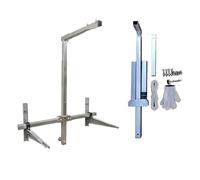 WOTZOV Kit di Installazione per Aria condizionata Esterna, argano Manuale e Staffa Pieghevole, Attrezzi di Sollevamento per impieghi gravosi, Gru autobloccante per l'i，Without Winch