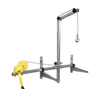 WOTZOV Kit di Strumenti per l'installazione del condizionatore d'Aria - Staffa di Sollevamento e argano Manuale, Gru Pieghevole da 15 m per Un Facile smontaggio e inst，Folding Side+15m Winch