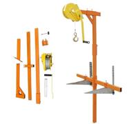 WOTZOV Kit di Strumenti per l'installazione di condizionatori d'Aria ad Alta Quota: Staffa e argano Manuale, Staffa da 5 CV + argano autosollevante da 15 m per Una rip，5hp Bracket+25m Self