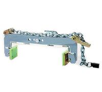 WOTZOV Morsetto a Catena in Acciaio per carichi Pesanti per Quarzo, Marmo e Granito - Morsetti di Sollevamento per lastre in Gomma Regolabili, attrezzo per Gru con cap，300KG