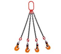 WOTZOV Morsetto di Sollevamento Orizzontale da 1T - Morsetto di Sollevamento per Pietre e Piastre per impieghi gravosi con 4 Morsetti e Catena in Acciaio al Manganese ，1t 1.5m