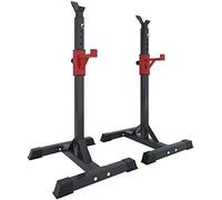 WOTZOV Panca Piana Commerciale Gratuita, Squat con bilanciere, Supporti per Panca Piana Gratuita, Palestra Domestica, Rack Regolabile per Squat, Rack per bilancieri, bodybuildin