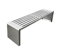 WOTZOV Panchine da esterno Panca da giardino Sedia da parco in acciaio inossidabile Sedia lunga da esterno Sgabello in metallo Strada pedonale interna Centro commerciale Panchin,M:150cm
