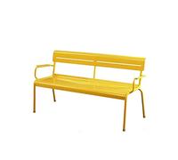 WOTZOV Panchine da esterno Panchina da esterno per il tempo libero da cortile Panchina da giardino esterna Terrazza Panchina doppia in lega di alluminio Schienale per balcone Se,B