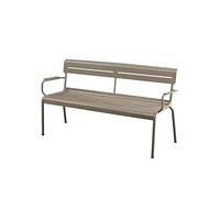 WOTZOV Panchine da esterno Panchina da esterno per il tempo libero da cortile Panchina da giardino esterna Terrazza Panchina doppia in lega di alluminio Schienale per balcone Se,C