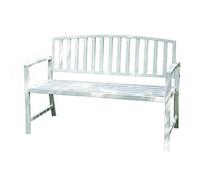 WOTZOV Panchine da esterno Panchina da parco da esterno Piazza della comunità con schienale Panchina in metallo per il tempo libero per terrazza Cortile Balcone Centro commercia,B 128cm/50.39 inch