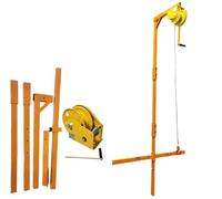 WOTZOV Paranco per unità Esterna per condizionatori d'Aria per impieghi gravosi con argano autobloccante e Staffa da 10 m - Strumenti di Sollevamento per smontaggio ad，5hp Bracket+25m Winch