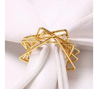 WOTZOV Portatovaglioli con Fibbia/Decorazioni da tavola, 10 Pezzi, Anello per tovagliolo a Forma di Stella e poligono