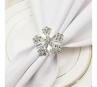 WOTZOV Portatovaglioli con Fibbia/Decorazioni da tavola, 10 Pezzi, Porta tovaglioli con Bottone a Forma di Fiore di Diamante per stoviglie da Hotel