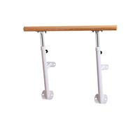 WOTZOV Sbarra da Danza Fissa Stabile da Parete in Legno massello per Esercizi di Danza, Altezza Regolabile, Asta da Danza per Fitness, per Ragazze,White 1.5 m
