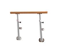 WOTZOV Sbarra da Danza Fissa Stabile da Parete in Legno massello per Esercizi di Danza, Altezza Regolabile, Asta da Danza per Fitness, per Ragazze,Silver 1.5 m