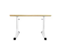 WOTZOV Sbarra per Danza Classica, Portatile, per la casa, 80-120 cm, per Bambini, in Legno, Regolabile, Resistente, per Stretching, Danza, Balletto, per Danza, Fitness，White 1.5M