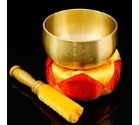 WOTZOV Set di Campane tibetane, Campane Musicali in Metallo Fatte a Mano, per l'equilibrio dei Chakra, la Preghiera, Regalo Spirituale Personalizzato.，8 Inches (d)