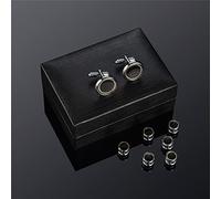 WOTZOV Set di Gemelli da Uomo per Matrimonio, Gemelli da Camicia, Gemelli Vintage, Bottoni per Camicie