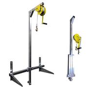 WOTZOV Set di Utensili per argano Manuale in Acciaio Inossidabile - Dispositivo di Sollevamento autobloccante Pieghevole da 10/15/20 m per l'installazione del condizio，Rope 10 Meter