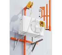 WOTZOV Staffa per Gru per impieghi gravosi per Installazione di condizionatori d'Aria, capacità di carico di 150 kg, paranco Manuale, attrezzo di Sollevamento pieghevo，1500cm