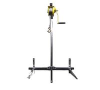 WOTZOV Staffa zincata Pieghevole e argano autobloccante per Installazione Esterna di condizionatori d'Aria - Supporto di Sollevamento per impieghi gravosi, Design senz，One Color 10M Cable