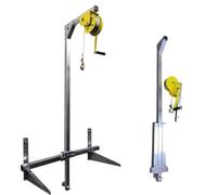 WOTZOV Strumenti per l'installazione di condizionatori d'Aria Esterni - Argano Manuale e Staffa Pieghevole, Gru autobloccante, Fune da 20 m - Attrezzatura efficiente p，Rope 10 Meter