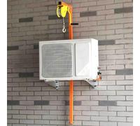 WOTZOV Strumento di Sollevamento per condizionatori d'Aria per impieghi gravosi - capacità 150 kg, paranco Manuale da 10 m e Staffa di Installazione per unità Esterne,，150kg 30m